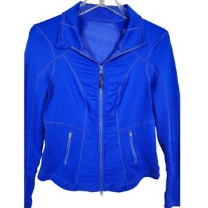Zella Activewear Jacket Womens M/M Blue Full Zip Athletic Layering Yoga Walking